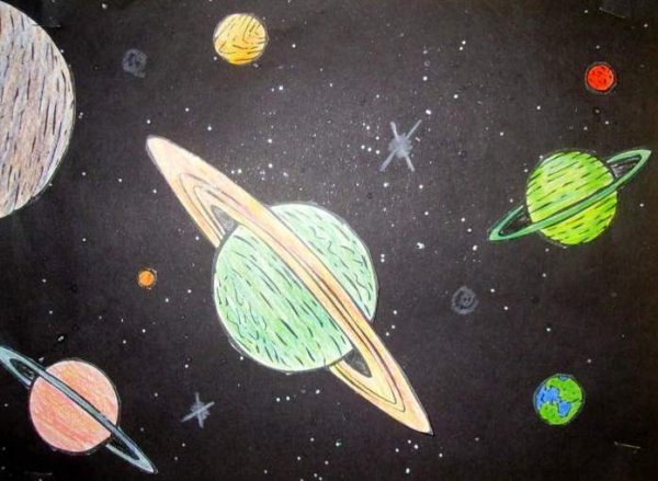 Рисование космическое пространство