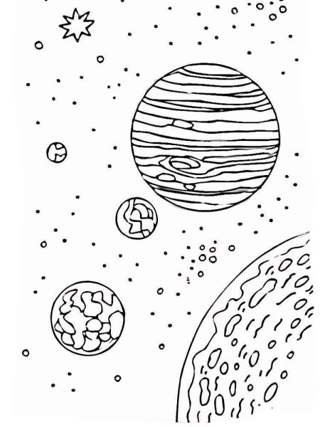 Космос рисунок раскраска