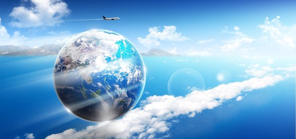 Земной шар в небе