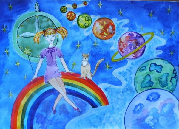 Космос глаза дтеей рисунки