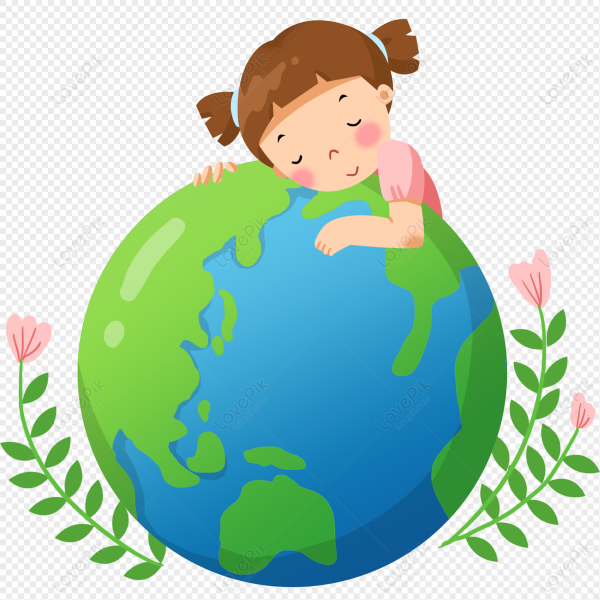 Ребенок обнимает планету