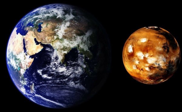 Земля космос 2к Марс близкор