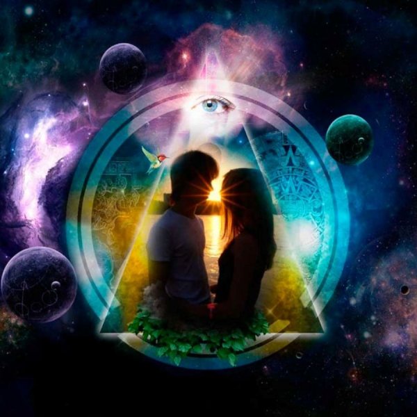 Мужчина и женщина космос