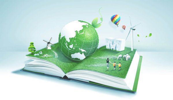 Земной шар с книжками