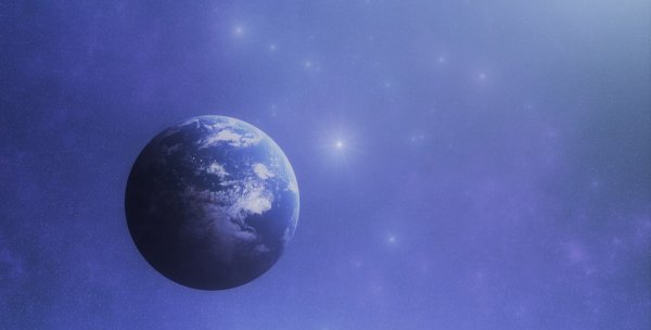 Космическое небо с земли