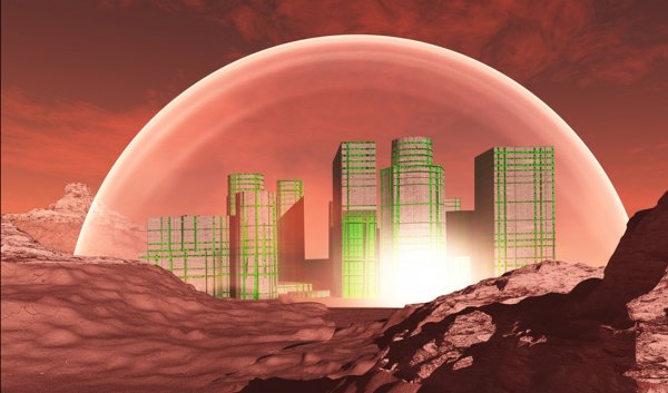 Город под куполом на Марсе