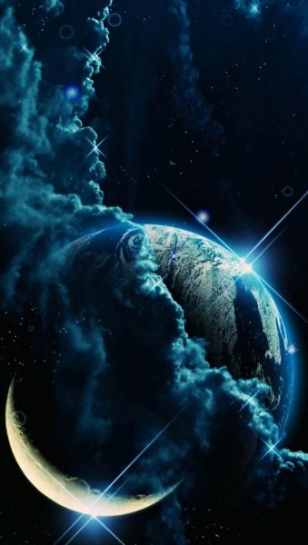 Космос и планеты вертикальные