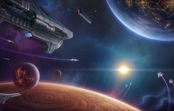 Космос планеты корабли