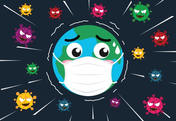 Планета в маске от коронавируса