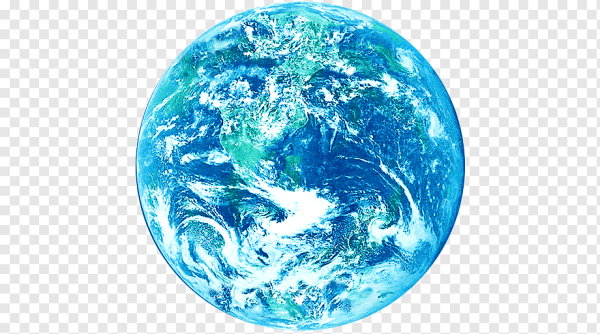 Голубая земля на белом фоне