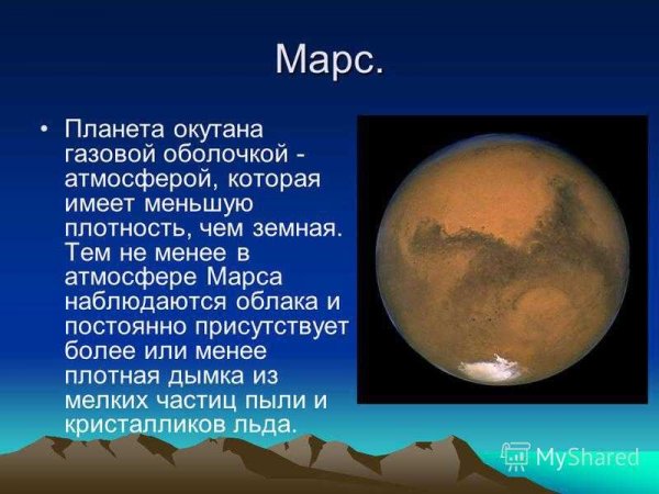 Планеты солнечной системы Марс описание