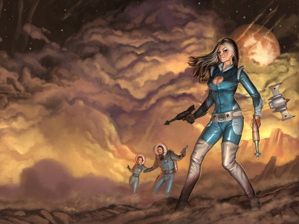 Иллюстрации фантастики девушки