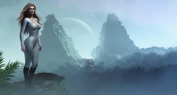 Фэнтези пейзажи девушки