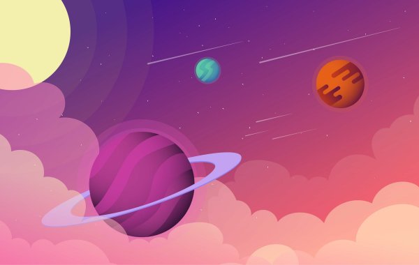 Космические векторные иллюстрации