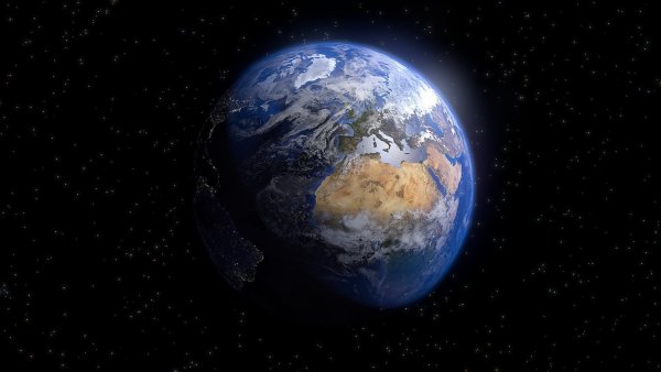 Планета земля сбоку
