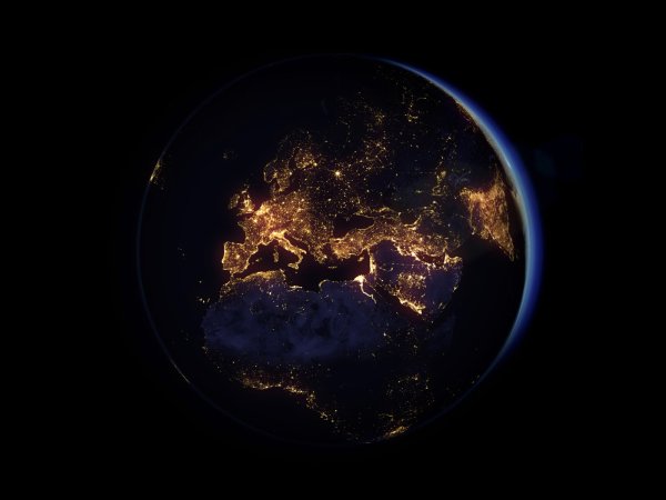 Земля ночью