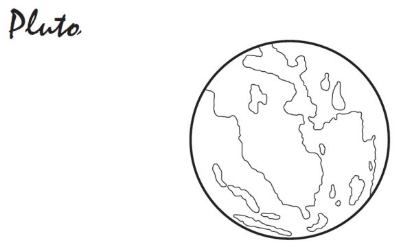 Плутон раскраска