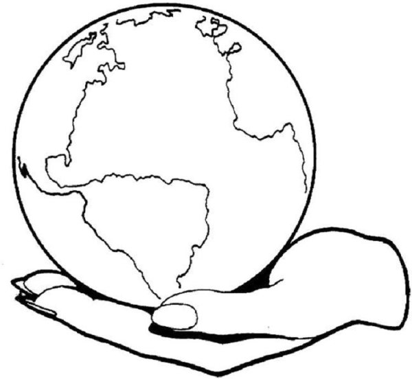 Земля раскраска для детей