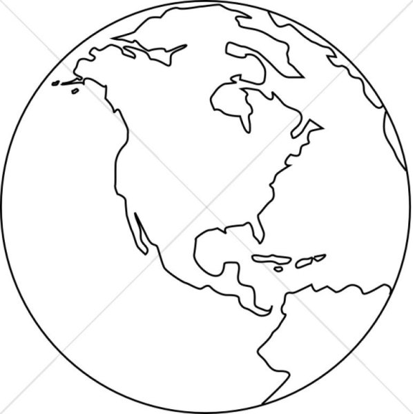 Контурное изображение земли