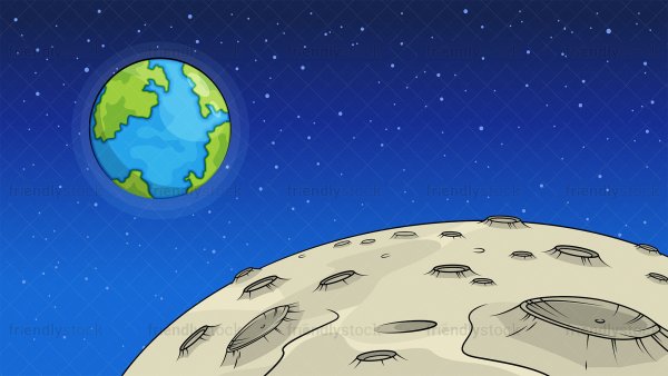 Поверхность Луны для детей