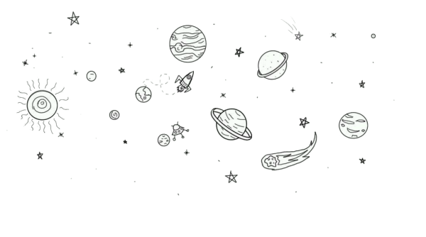 Планеты Минимализм эскиз