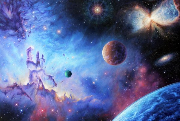 Космический пейзаж живопись