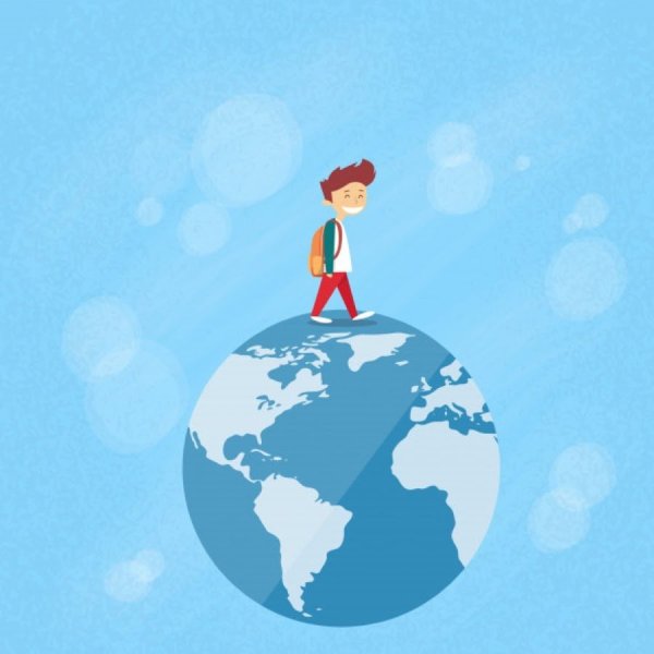 Человечки на земном шаре