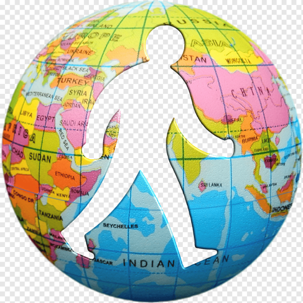 Люди на земном шаре