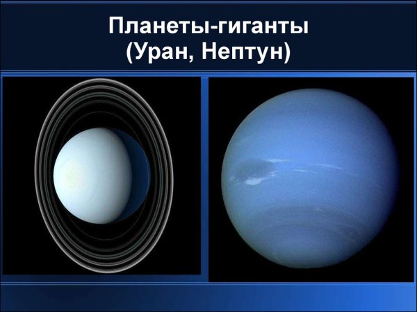 Планеты гиганты Уран и Нептун