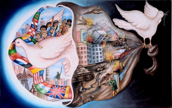 Плакат на тему мир