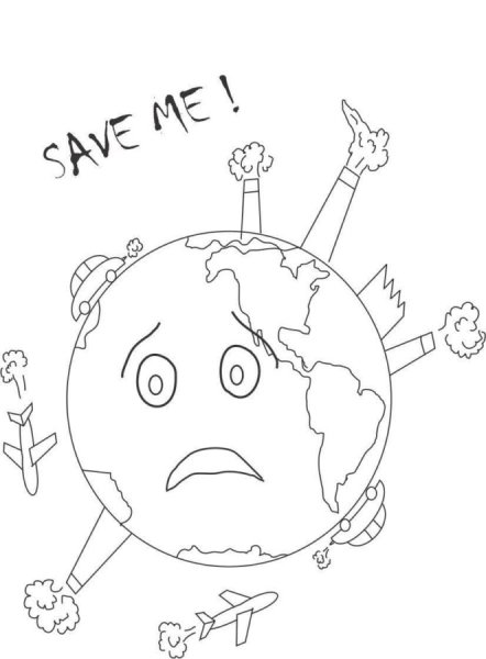 Бережем планету раскраска