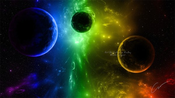 Обои разноцветная Планета