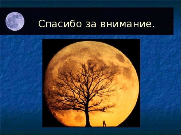 Спасибо за внимание для презентации Луна