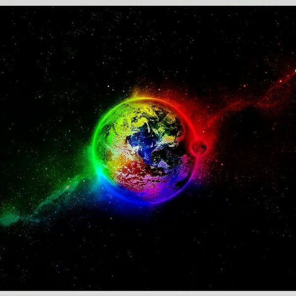 Разноцветная Планета земля