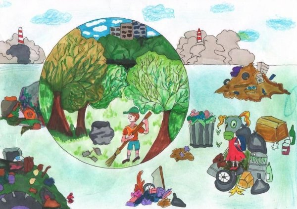 Загрязнение природы для детей