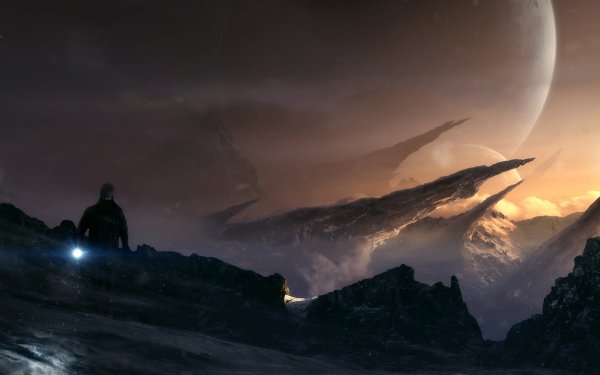 Космические пейзажи с людьми