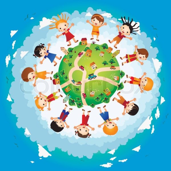 Дети вокруг земли