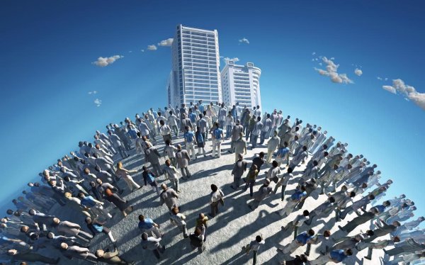 Много людей на планете