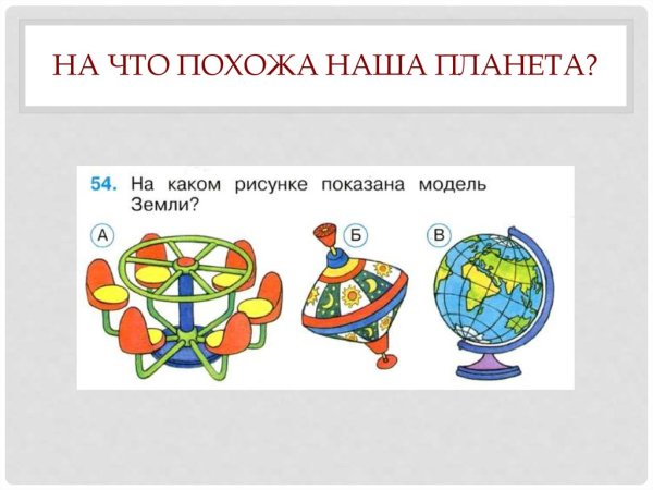 На что похожа наша Планета задания