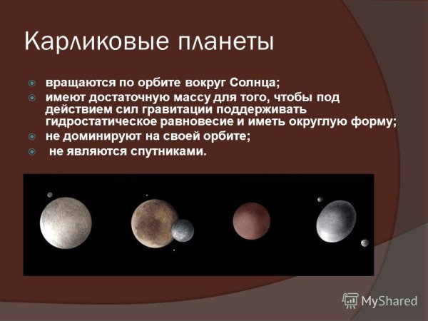 Характеристика орбит карликовых планет