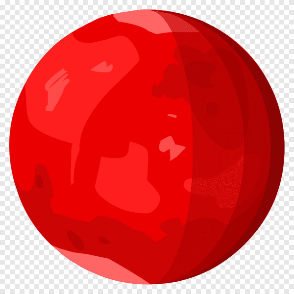 Планета красного цвета мультяшная