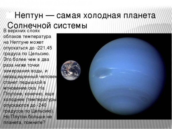 Сообщение о планетах солнечной системы Нептун