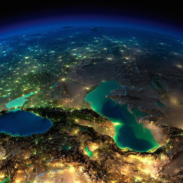 Каспийское море из космоса