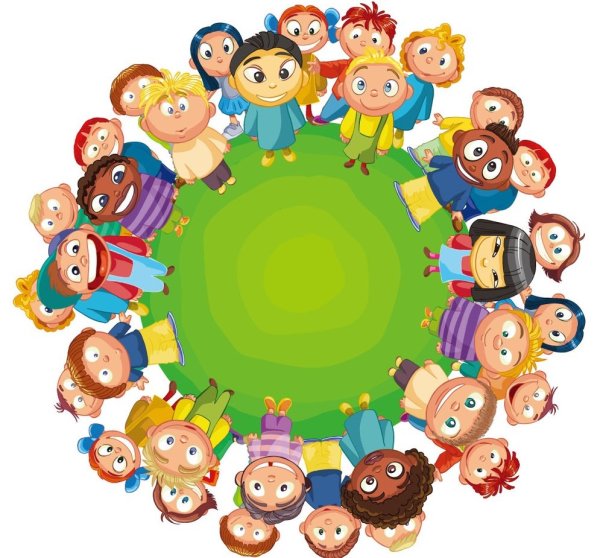 Дети в кругу мультяшные