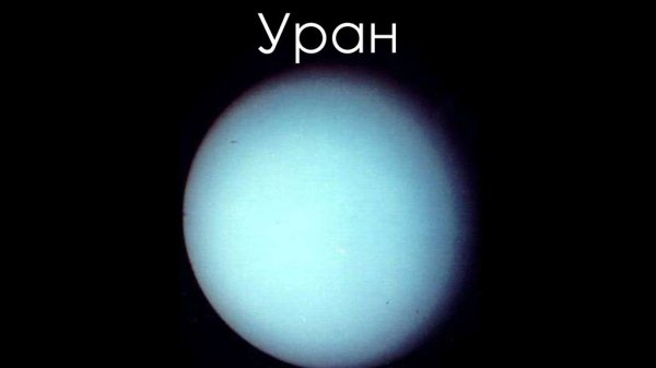 Планета Уран с надписью