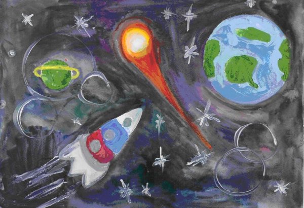 Рисование для детей космос