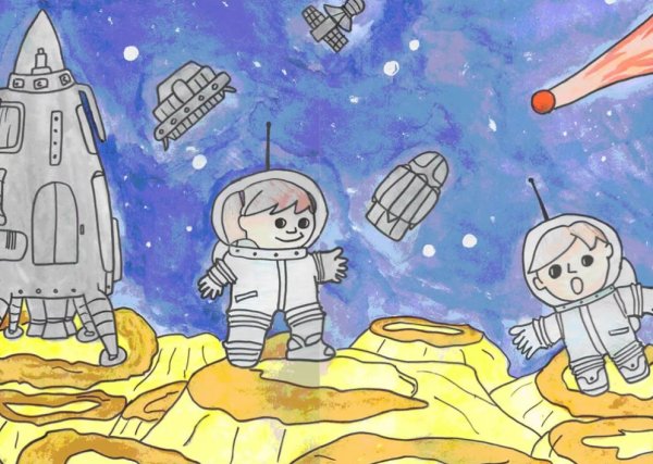Космос рисунок для детей