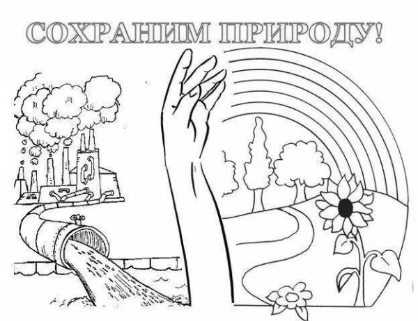 Раскраска берегите природу для детей