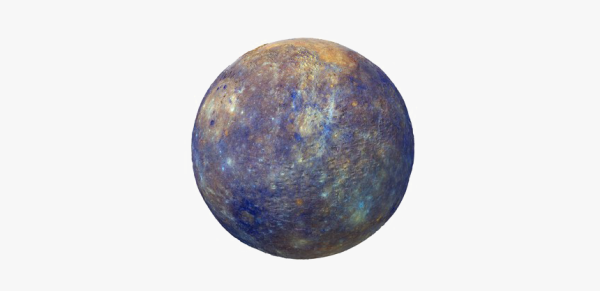 Меркурий на прозрачном фоне