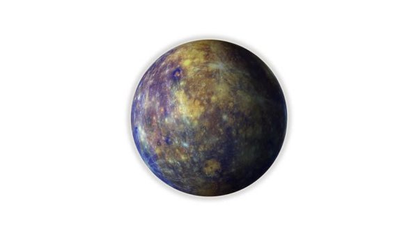 Меркурий на белом фоне